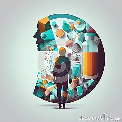 Concept of substance addiction Stock Photo