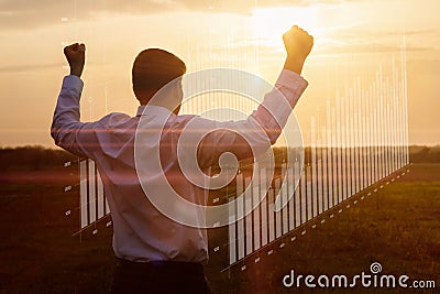 Concept of successful business bidding Stock Photo