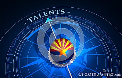 Concept of talents recruitment and human resources. 3D illustration Stock Photo