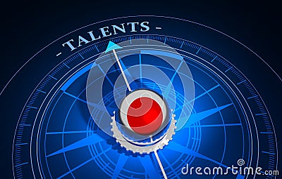 Concept of talents recruitment and human resources. 3D illustration Stock Photo