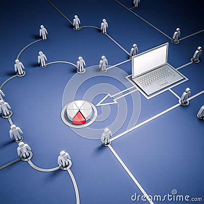 Concept target clients database 3d rendering Stock Photo