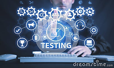 Concept of Testing. Technology. Internet and networking Stock Photo