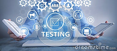 Concept of Testing. Technology. Internet and networking Stock Photo