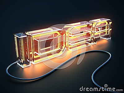 Concept Of The Text IDEA Made As An Electric Lamp Stock Photo