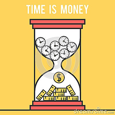 Concept time is money Vector Illustration