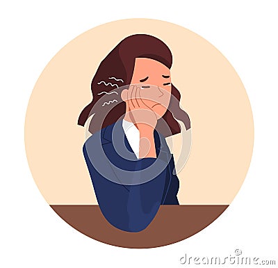 Concept of toothache Vector Illustration