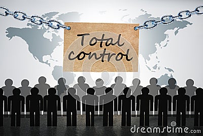 Concept of totalitarian regime, dictatorship. Stock Photo