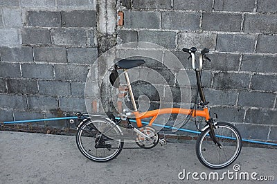 Concept travel bicycle on the road Stock Photo