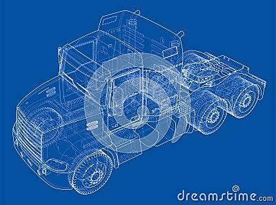 Concept truck. Vector rendering of 3d Vector Illustration