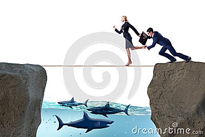Concept of unethical business competition Stock Photo
