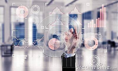 Concept of using modern technologies for business globalization Stock Photo