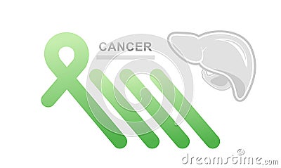 Concept vector banner human liver Vector Illustration