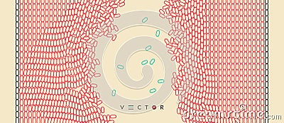 Concept vector illustration for presentation and marketing. Irregular array of ovals Vector Illustration
