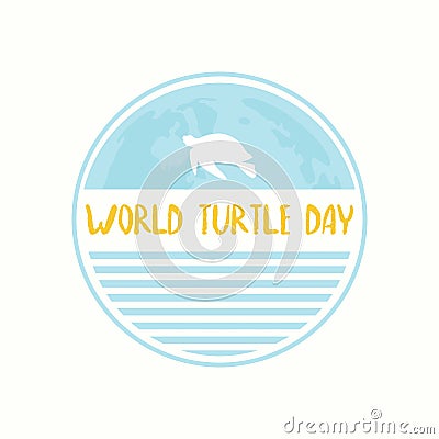 Concept vector Illustration of the turtle for greeting card, poster or banner for the World Turtle Day. Vector Illustration