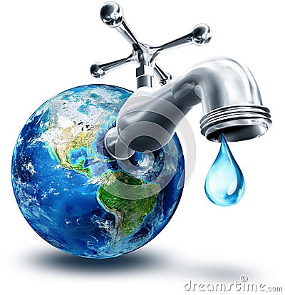 Concept of water conservation Stock Photo