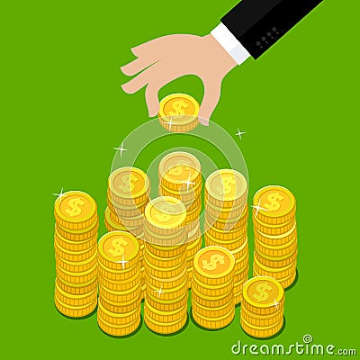 Concept of wealth. Vector Illustration