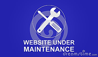 Concept of website maintenance Stock Photo