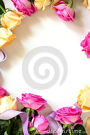 Concept Wedding or Valentines Day, Mother day card. Stock Photo