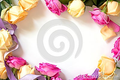 Concept Wedding or Valentines Day, Mother day card. Stock Photo