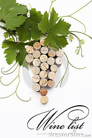 Concept wine list design Stock Photo