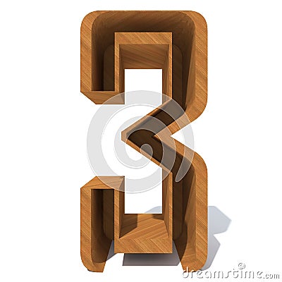 Concept wood font Cartoon Illustration