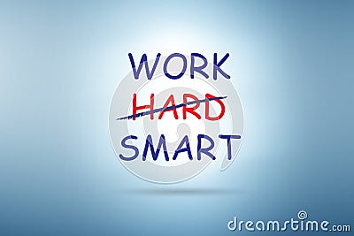 Concept of working smart not hard Stock Photo