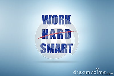 Concept of working smart not hard Stock Photo