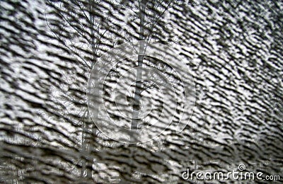Monotone uniformly distributed fuzzy spots and bare clear trees Stock Photo