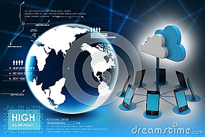 Concepts cloud computing devices Stock Photo