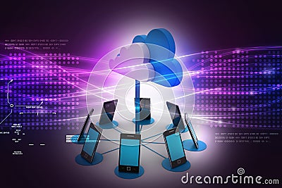 Concepts cloud computing devices Stock Photo
