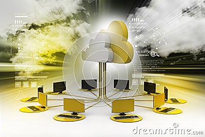Concepts cloud computing devices Stock Photo