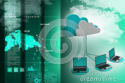 Concepts cloud computing devices Stock Photo