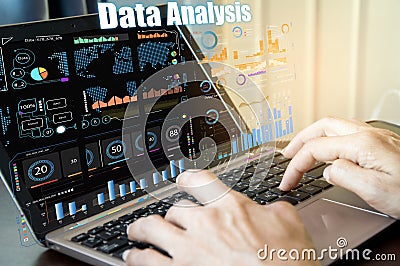 Concepts, data analysis and database systems Stock Photo