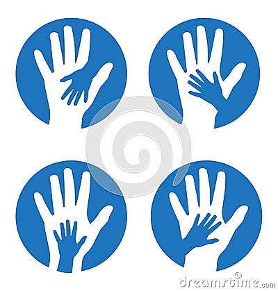 Concepts with the image of hands Stock Photo