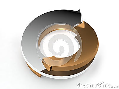 Conceptual 3d rendered image of arrow Stock Photo