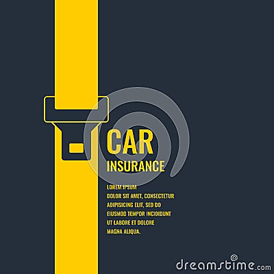 Conceptual banner life insurance and property. Vector Illustration