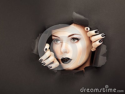 Conceptual beauty portrait of beautiful young woman Stock Photo