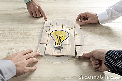 Conceptual of business strategy, creativity or teamwork Stock Photo