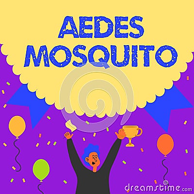 Conceptual caption Aedes Mosquito. Conceptual photo the yellow fever mosquito that can spread dengue fever Man Holding Stock Photo