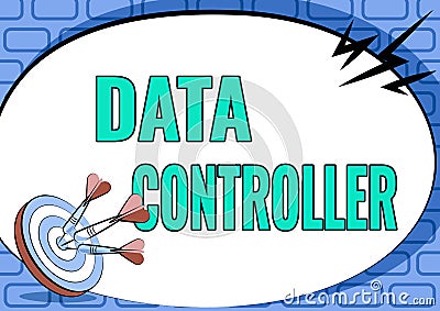 Conceptual caption Data Controller. Internet Concept person who determines the purposes of the data to process Stock Photo