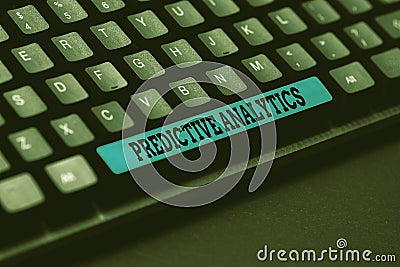 Conceptual caption Predictive Analytics. Conceptual photo Optimize Collection Achieve CRM Identify Customer Word Stock Photo