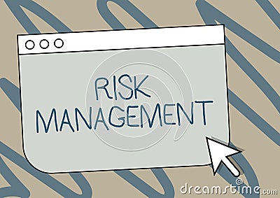 Text caption presenting Risk Management. Word Written on evaluation of financial hazards or problems with procedures Stock Photo