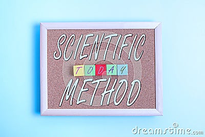 Conceptual caption Scientific Method. Business overview method of procedure that has characterized natural science Stack Stock Photo