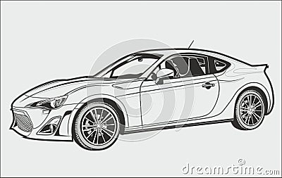 The conceptual car Vector Illustration