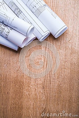 Conceptual copyspace image white rolled up Stock Photo