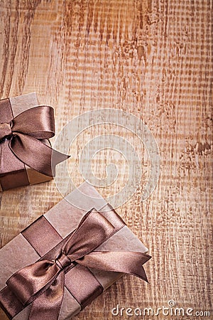 Conceptual copyspace photo two brown paper Stock Photo