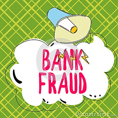 Writing displaying text Bank Fraud. Concept meaning intentional perversion of truth to induce another to part with Stock Photo