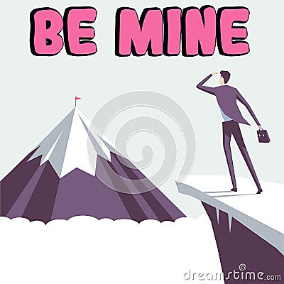 Conceptual display Be Mine. Internet Concept like a person more than a friend and would like to date them Stock Photo