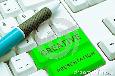 Conceptual display Creative Presentation. Conceptual photo characterized by originality thought or inventiveness Stock Photo