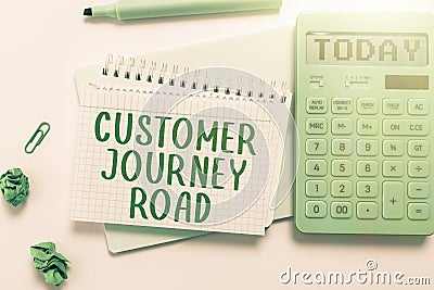 Conceptual display Customer Journey Road. Word for Customer experiences when interacting your brand Stock Photo